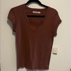 Burgundy We the Free Top